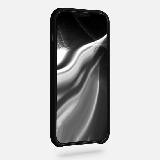 KW iPhone 12 Pro Max Θήκη Σιλικόνης Rubber TPU - Black - 52644.01
