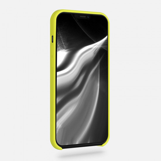 KW iPhone 12 Pro Max Θήκη Σιλικόνης Rubber TPU - Lemon Yellow - 52644.149