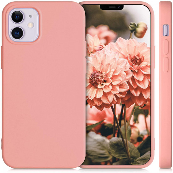 KW iPhone 12 mini Θήκη Σιλικόνης Rubberized TPU - Light Pink Matte - 52711.123