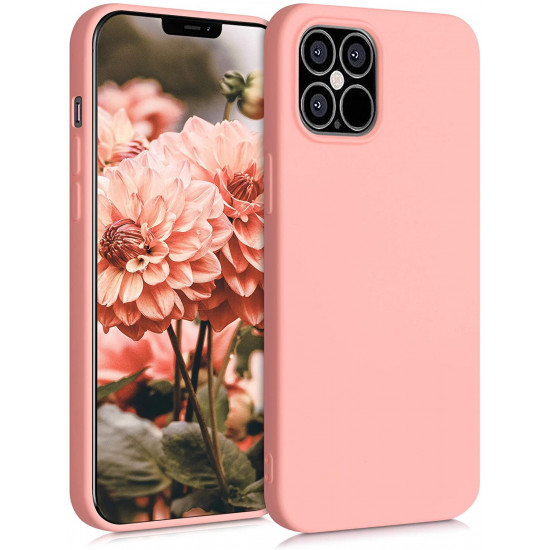 KW iPhone 12 Pro Max Θήκη Σιλικόνης Rubberized TPU - Light Pink Matte - 52714.123