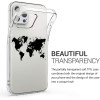 KW iPhone 12 / iPhone 12 Pro Θήκη Σιλικόνης TPU Design Travel Outline - Διάφανη / Black - 53039.01