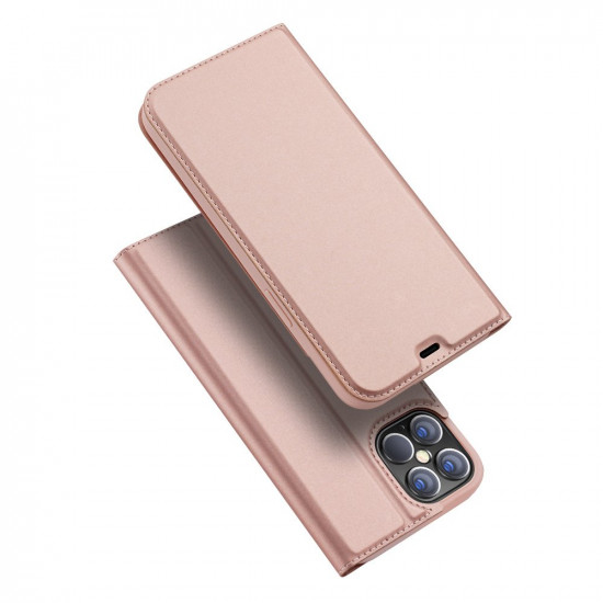 Dux Ducis iPhone 12 Pro Max Flip Stand Case Θήκη Βιβλίο - Rose Gold