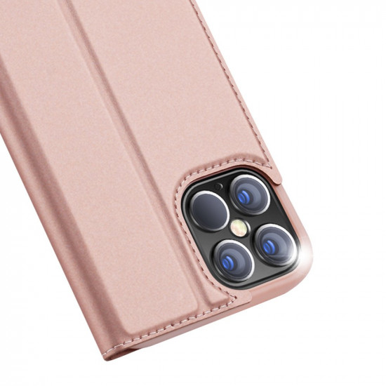 Dux Ducis iPhone 12 Pro Max Flip Stand Case Θήκη Βιβλίο - Rose Gold