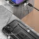 Supcase iPhone 12 / iPhone 12 Pro Unicorn Beetle Pro Σκληρή Θήκη με Προστασία Οθόνης και Stand - Black