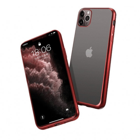 Forcell iPhone 12 Pro Max New Electro Matt Θήκη Σιλικόνης TPU - Red - Ημιδιαφανή