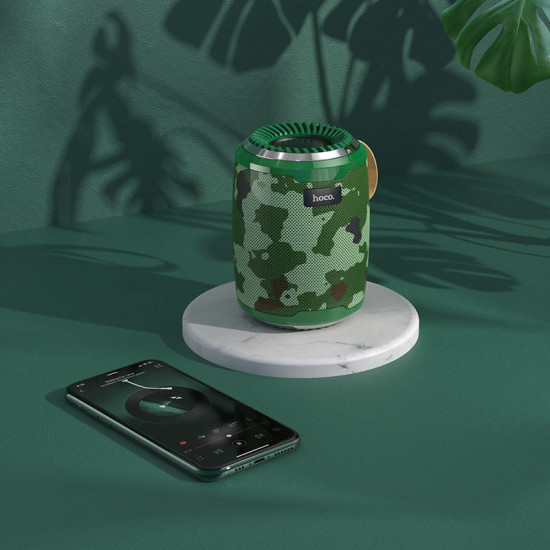 Hoco Cool Freedom BS39 Ασύρματο Bluetooth 5.0 Ηχείο με Ενσωματωμένο Μικρόφωνο - Camouflage Green