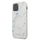 Guess iPhone 12 / iPhone 12 Pro Marble Σκληρή Θήκη με Πλαίσιο Σιλικόνης - White - GUHCP12MPCUMAWH