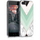KW iPhone SE 2022 / SE 2020 / 7 / 8 Θήκη Σιλικόνης TPU Design Marble - Mint / Rose Gold / White - 51618.03