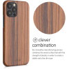 Kalibri iPhone 12 / iPhone 12 Pro Σκληρή Θήκη από Φυσικό Ξύλο - Brown - 53047.05