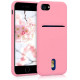 KW iPhone SE 2022 / SE 2020 / 7 / 8 Θήκη Σιλικόνης Rubber TPU με Υποδοχή για Κάρτα - Light Pink Matte - 49100.123
