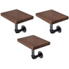Navaris Σετ 3 Ράφια με Βάση - Dark Brown - 50683.1.18