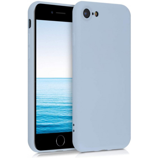 KW iPhone SE 2022 / SE 2020 / 7 / 8 Θήκη Σιλικόνης Rubberized TPU - Light Blue Matte - 49979.58