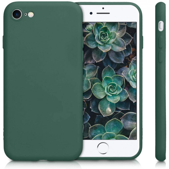 KW iPhone SE 2022 / SE 2020 / 7 / 8 Θήκη Σιλικόνης Rubberized TPU - Moss Green - 49979.169