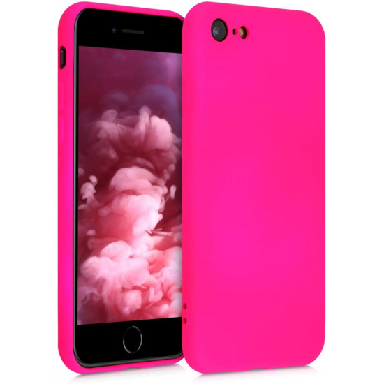 KW iPhone SE 2022 / SE 2020 / 7 / 8 Θήκη Σιλικόνης Rubberized TPU - Neon Pink - 49979.77