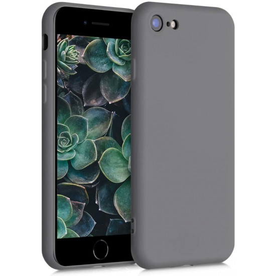 KW iPhone SE 2022 / SE 2020 / 7 / 8 Θήκη Σιλικόνης Rubberized TPU - Titanium Grey - 49979.155