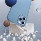 Baseus iPhone 12 Pro Max Frosted Glass Θήκη με Πλαίσιο Σιλικόνης και Όψη Γυαλιού Tempered Glass - Blue - WIAPIPH67N-WS03