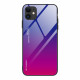 OEM iPhone 12 mini Θήκη με Πλαίσιο Σιλικόνης και Όψη Γυαλιού Tempered Glass - Pink - Purple