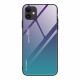 OEM iPhone 12 / iPhone 12 Pro Θήκη με Πλαίσιο Σιλικόνης και Όψη Γυαλιού Tempered Glass - Green - Purple