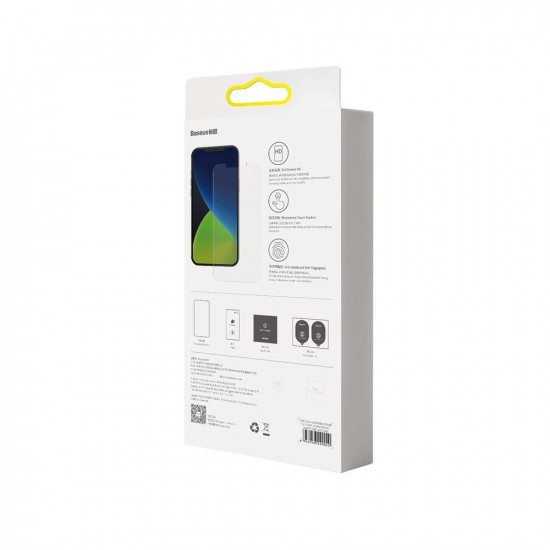 Baseus iPhone 12 Pro Max 0.25mm Frosted Full Screen Αντιχαρακτικό Γυαλί Οθόνης - 2 Τεμάχια - Διάφανο - SGAPIPH67N-LM02