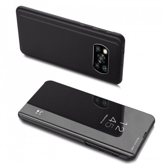 OEM Xiaomi Poco X3 NFC Clear View Θήκη Βιβλίο - Black