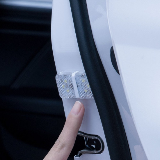 Baseus Car Door Open Warning LED Light - Προειδοποιητικό Φως Ανοίγματος Πόρτας Αυτοκινήτου - 2 Τεμάχια - White - CRFZD-02