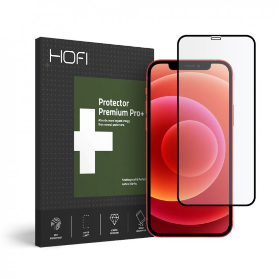 Hofi iPhone 12 Pro Max Full Pro Glass + 0.3mm 2.5D 9H Full Screen Tempered Glass Αντιχαρακτικό Γυαλί Οθόνης - Black