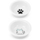 Navaris Cat Bowls - Σετ με 2 Ανταλλακτικά Μπολ Πορσελάνης Φαγητού και Νερού - 350 ml - White - 51398.01