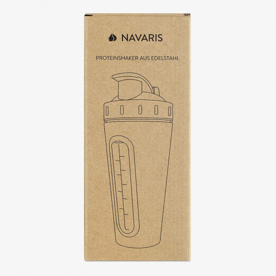 Navaris Σέικερ / Μπουκάλι από Ανοξείδωτο Ατσάλι - BPA FREE - 750mL - Copper - 52703.2.27
