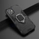 OEM iPhone 12 mini Rugged Armor Σκληρή Θήκη Υψηλής Προστασίας με Πλαίσιο Σιλικόνης και Δαχτυλίδι Συγκράτησης - Black