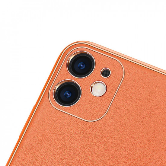 Dux Ducis iPhone 12 mini Yolo Elegant Series Θήκη με Επένδυση Συνθετικού Δέρματος - Orange