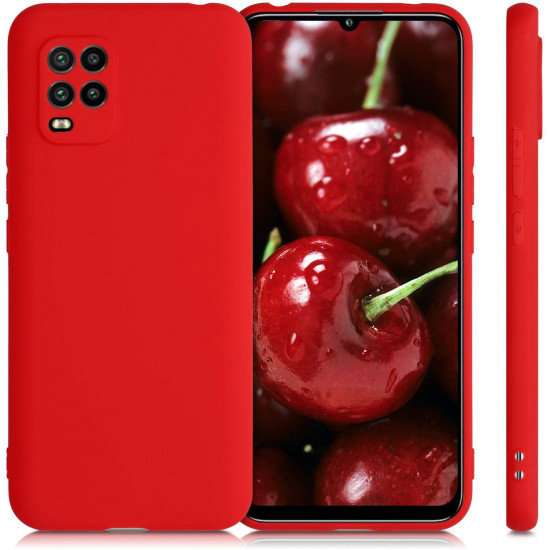 KW Xiaomi Mi 10 Lite Θήκη Σιλικόνης TPU - Red Matte - 52490.51