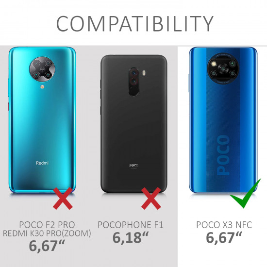 KW Xiaomi Poco X3 NFC Θήκη Σιλικόνης TPU - Metallic Blue - 53483.64
