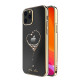 Kingxbar iPhone 12 Pro Max Wish Series Σκληρή Θήκη με Swarovski Crystals - Gold - Διάφανη