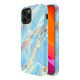 Kingxbar iPhone 12 / iPhone 12 Pro Σκληρή Θήκη - Marble - Blue