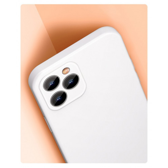 Baseus iPhone 12 Pro Jelly Liquid Silica Gel Θήκη Σιλικόνης - Ivory White - WIAPIPH61P-YT02