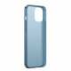 Baseus iPhone 12 / iPhone 12 Pro Frosted Glass Θήκη με Πλαίσιο Σιλικόνης και Όψη Γυαλιού Tempered Glass - Navy Blue - WIAPIPH61P-WS03
