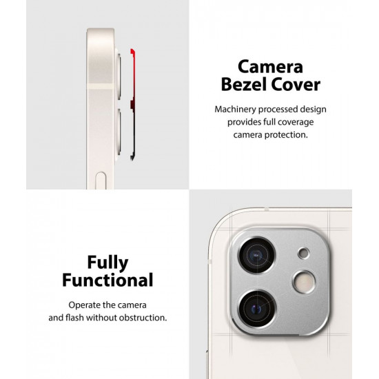 Ringke iPhone 12 Camera Styling Μεταλλικό Προστατευτικό για την Κάμερα - Black