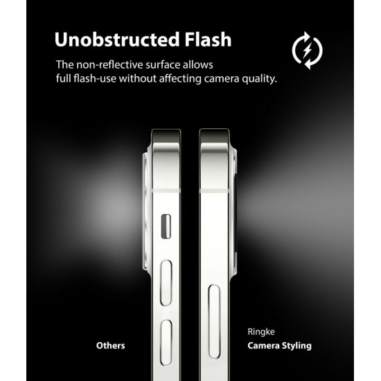 Ringke iPhone 12 Pro Camera Styling Μεταλλικό Προστατευτικό για την Κάμερα - Silver