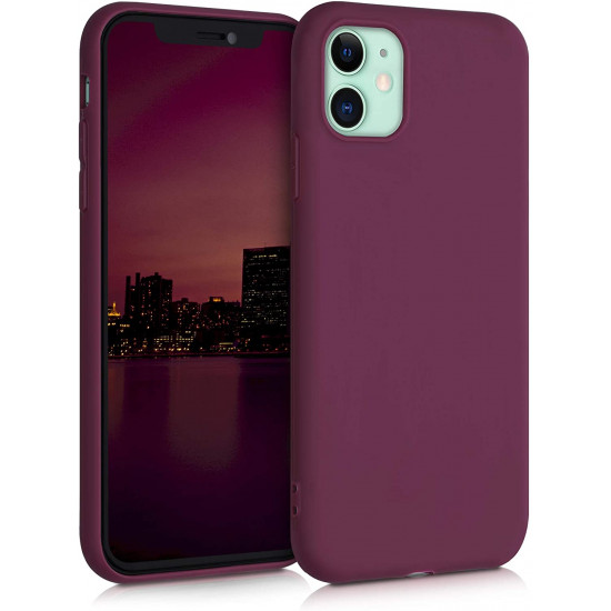 KW iPhone 11 Θήκη Σιλικόνης TPU - Bordeaux Violet - 49787.187
