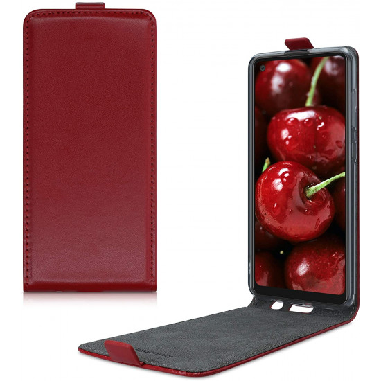 KW Samsung Galaxy A21s Θήκη Δερματίνη Flip - Red - 52500.09
