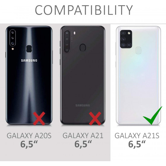 KW Samsung Galaxy A21s Θήκη Δερματίνη Flip - Red - 52500.09