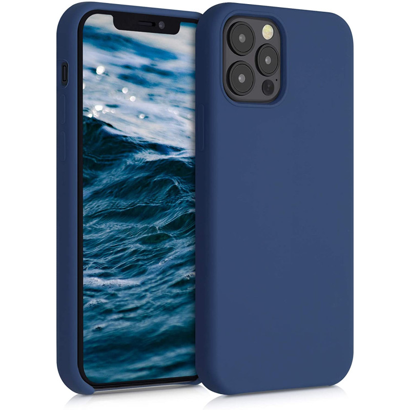 KW iPhone 12 / iPhone 12 Pro Θήκη Σιλικόνης Rubber TPU - Navy Blue - 52641.116