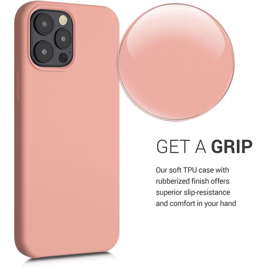 KW iPhone 12 Pro Max Θήκη Σιλικόνης Rubber TPU - Grapefruit Pink - 52644.199