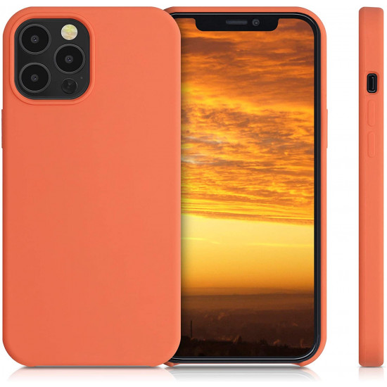 KW iPhone 12 Pro Max Θήκη Σιλικόνης Rubber TPU - Sunrise Orange - 52644.203