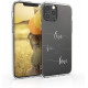 KW iPhone 12 / iPhone 12 Pro Θήκη Σιλικόνης TPU Design Live Laugh Love - Διάφανη / Silver - 53035.04