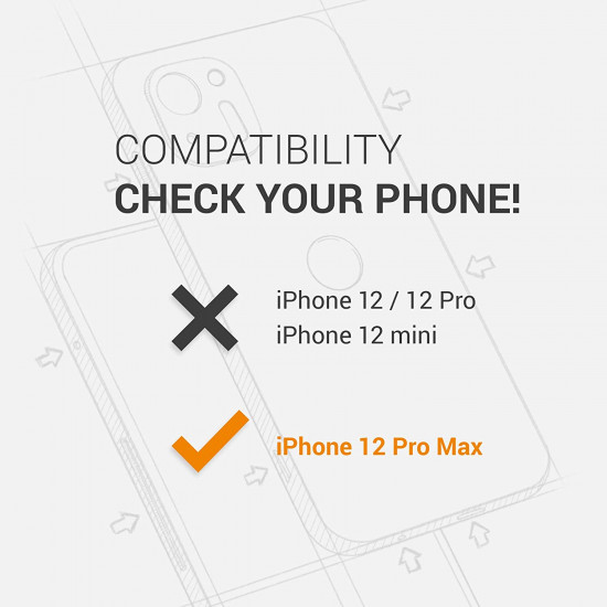KW iPhone 12 Pro Max Θήκη Σιλικόνης TPU - Black Matte - 53940.47
