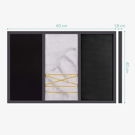 Navaris Combination Whiteboard - Πίνακας Ανακοινώσεων - 60 x 40cm - Black - 53028.01.6