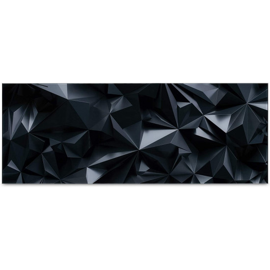 Navaris Μαγνητικός Γυάλινος Πίνακας - 80 x 30cm - Design Dark Stereoscopic - Black - 53031.01