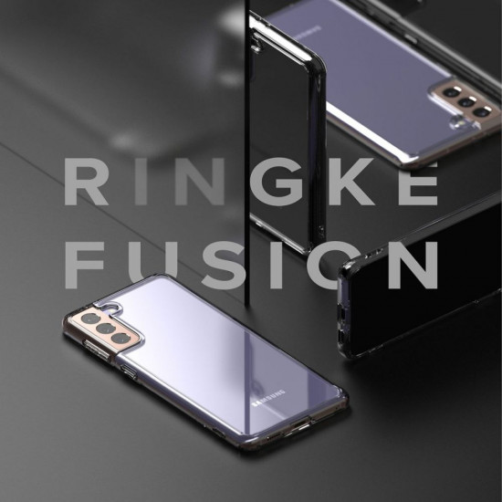 Ringke Samsung Galaxy S21 Plus Fusion Σκληρή Θήκη με Πλαίσιο Σιλικόνης - Διάφανη