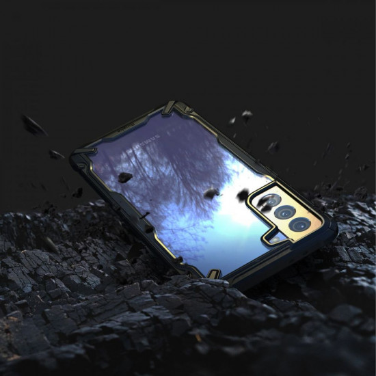 Ringke Samsung Galaxy S21 Fusion X Σκληρή Θήκη με Πλαίσιο Σιλικόνης - Black - Διάφανη